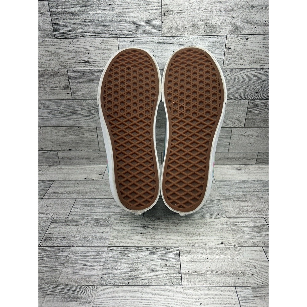 Vans Old Skool Stacked Platform Shoes Womens 8 Men 6.5 Checkerboard Floral Blue - Picture 10 of 11